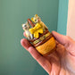 Adorable Cats in a Basket Hand Painted Trinket Box