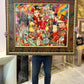 Vintage Original Framed "The Summer Circus" 1988 Acrylic on Board Painting by Phyllis Londraville
