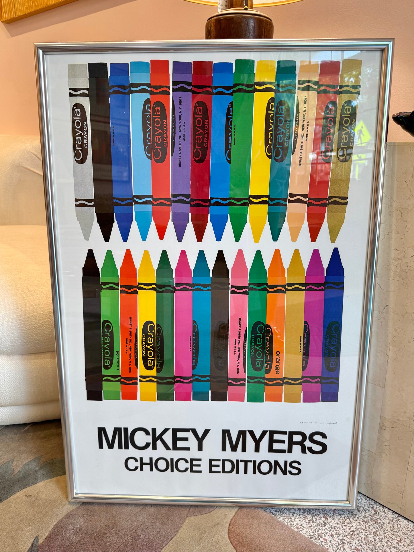 Vintage 1978 Mickey Myers Choice Editions Crayola Poster