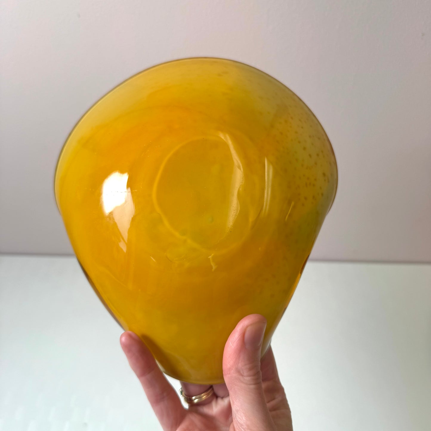 Vintage Yellow Tutti Frutti Murano Glass Bowl