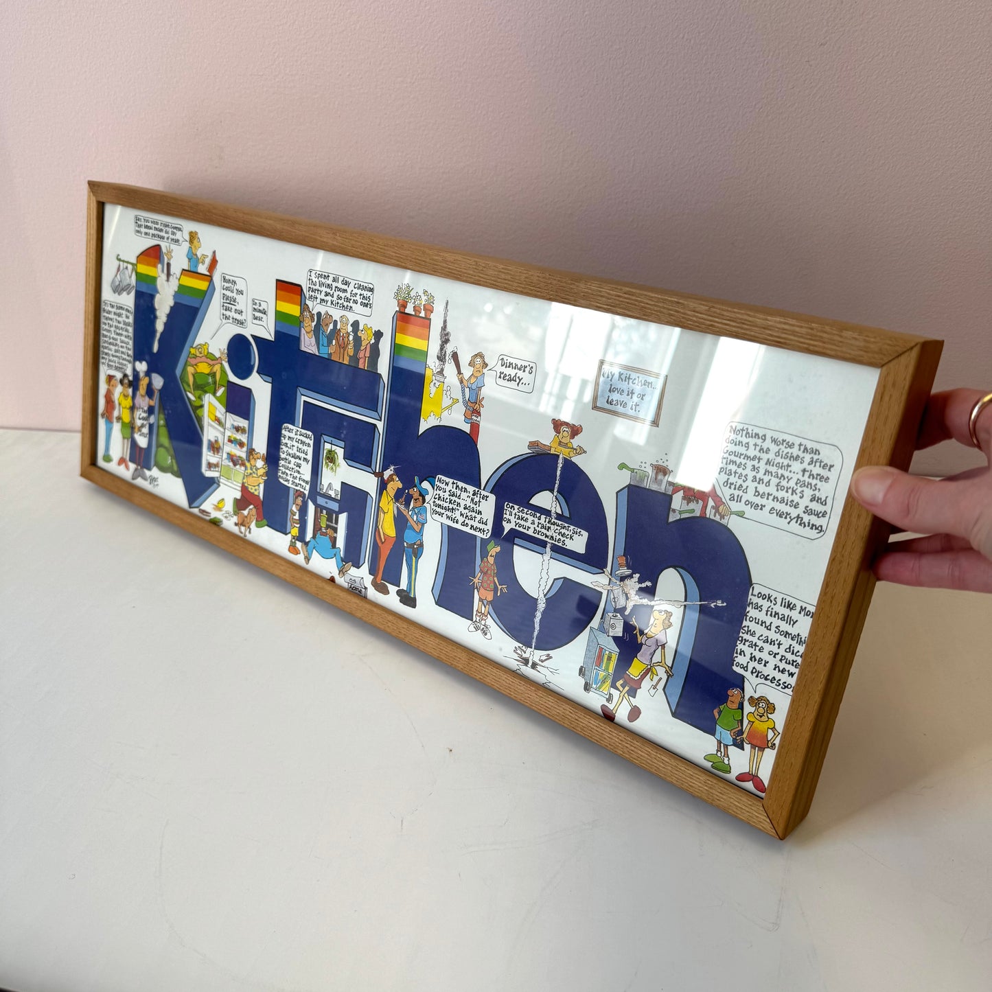Vintage Framed “Kitchen” Print by Peter Mulcahy of Peter Prints C.1981