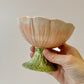 Vintage 8 Piece Set of Flower Cups and Saucers by Roscher & Co.