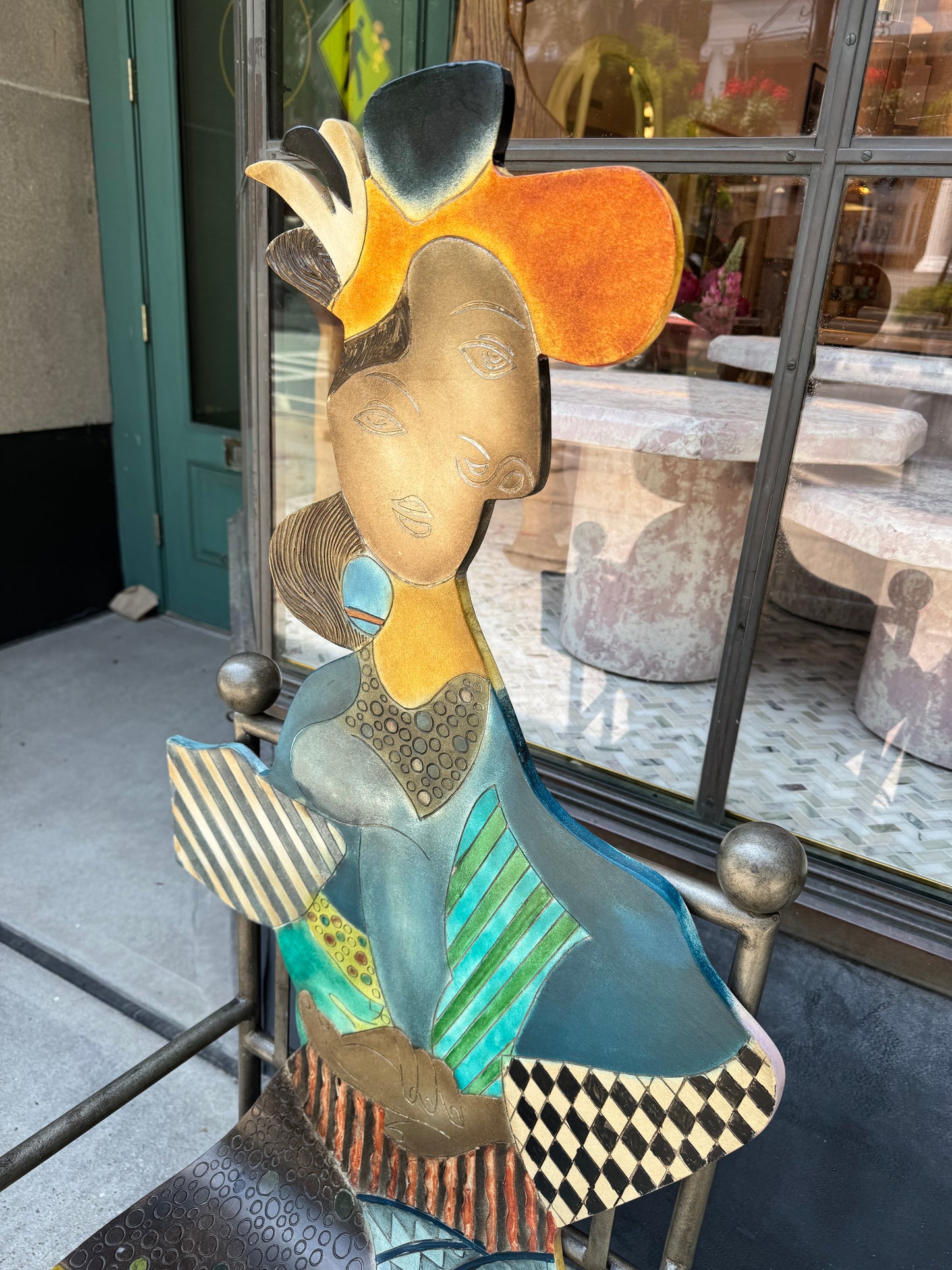 Vintage Hand Crafted Bentwood and Metal Picasso Chair by OLF