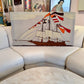 1970’s Sailboat Textile Art by Howard Smith for Vallila of Finland