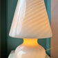 Extra Large Vintage Pale Blush Pink Murano Mushroom Lamp