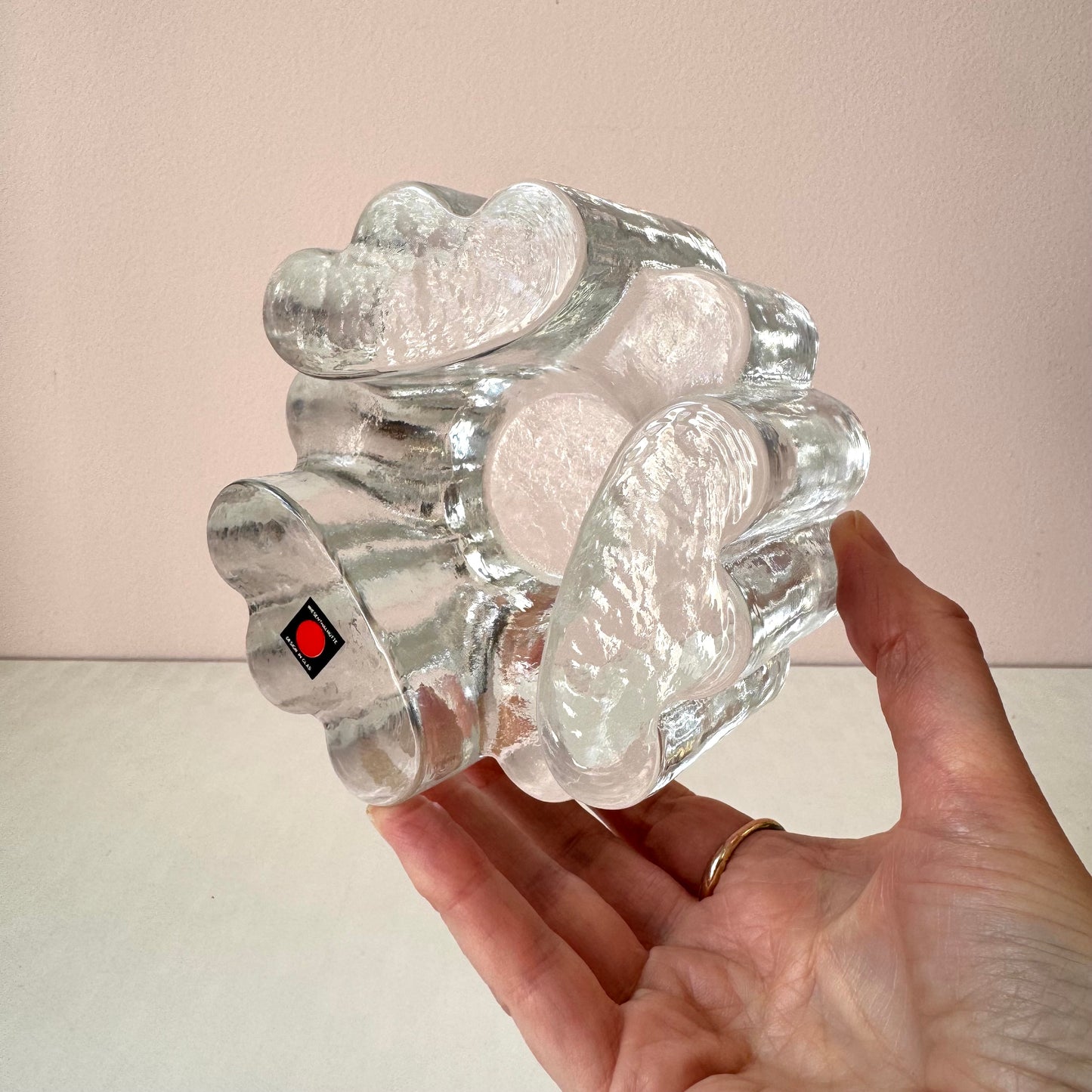 Vintage Clear Glass Wiesenthal Hutte Votive Candle Holder/Catchall