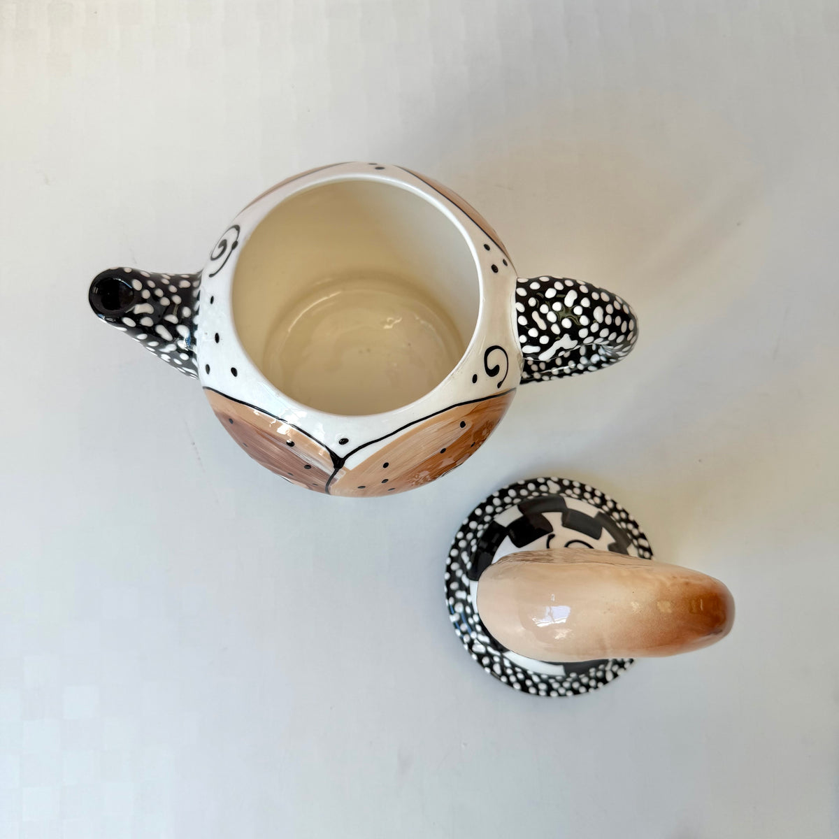 Vintage Ceramic Bagel Teapot by Joanne Delomba