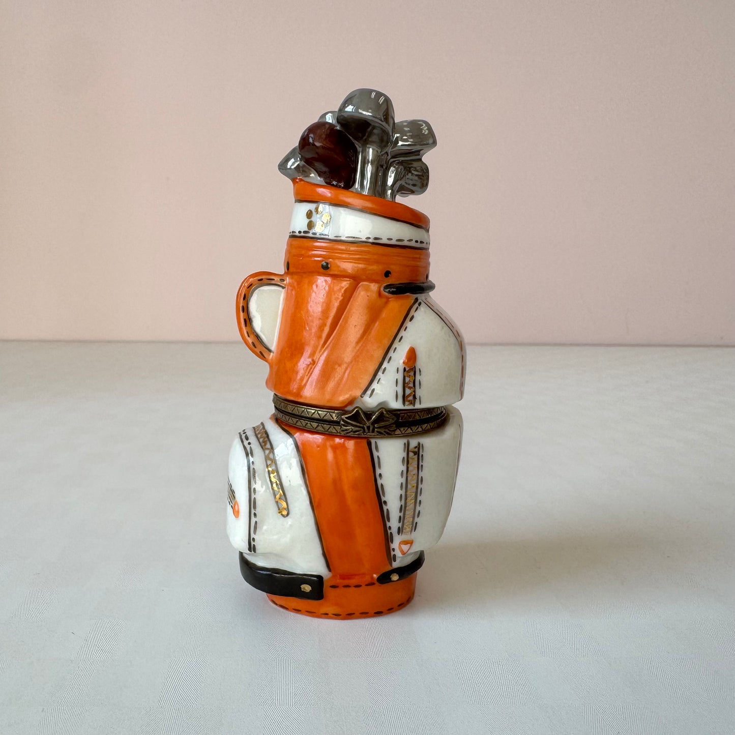 Vintage Golf Bag and Clubs Trinket Box