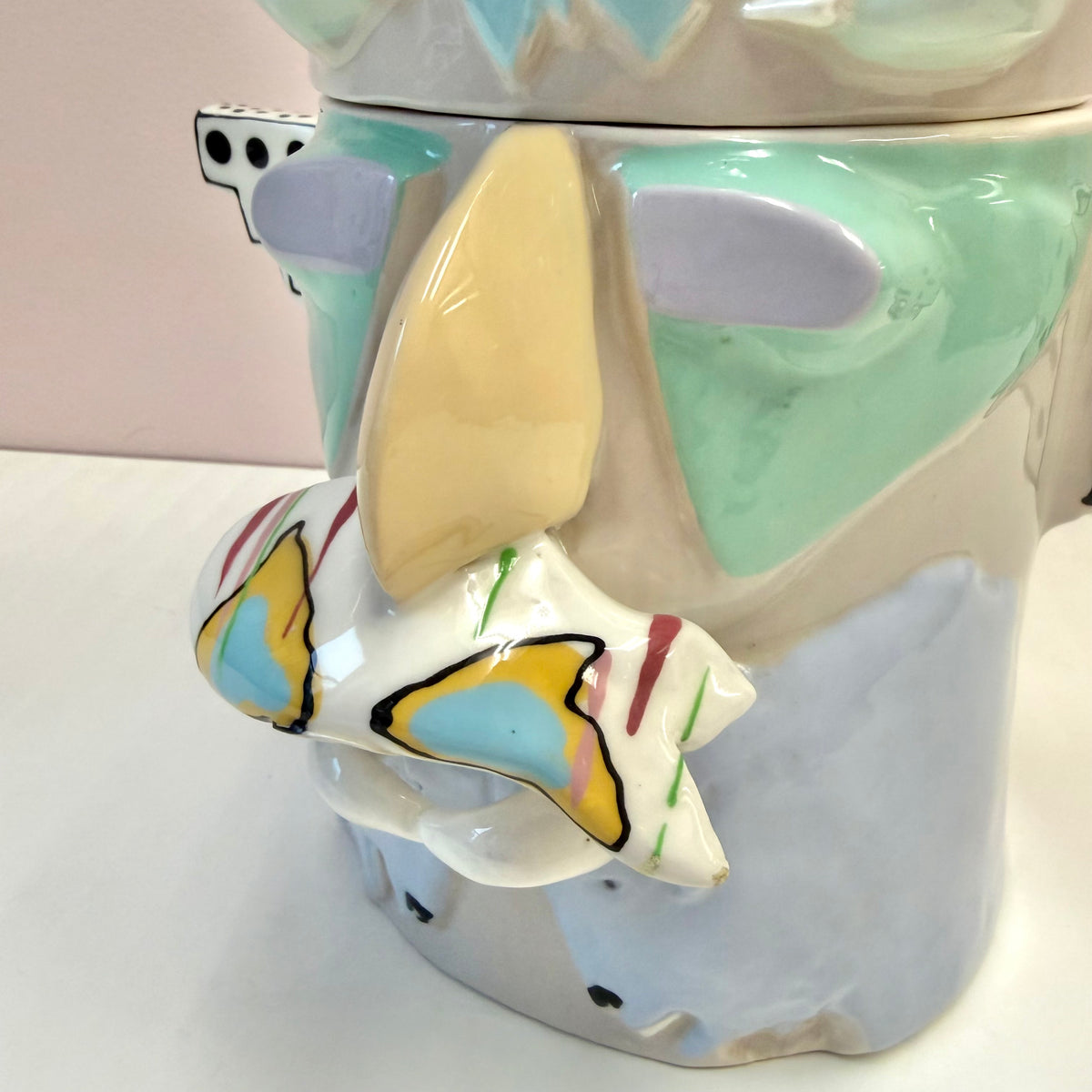 Vintage Large Post-Modern Ceramic Totem Cookie Jar