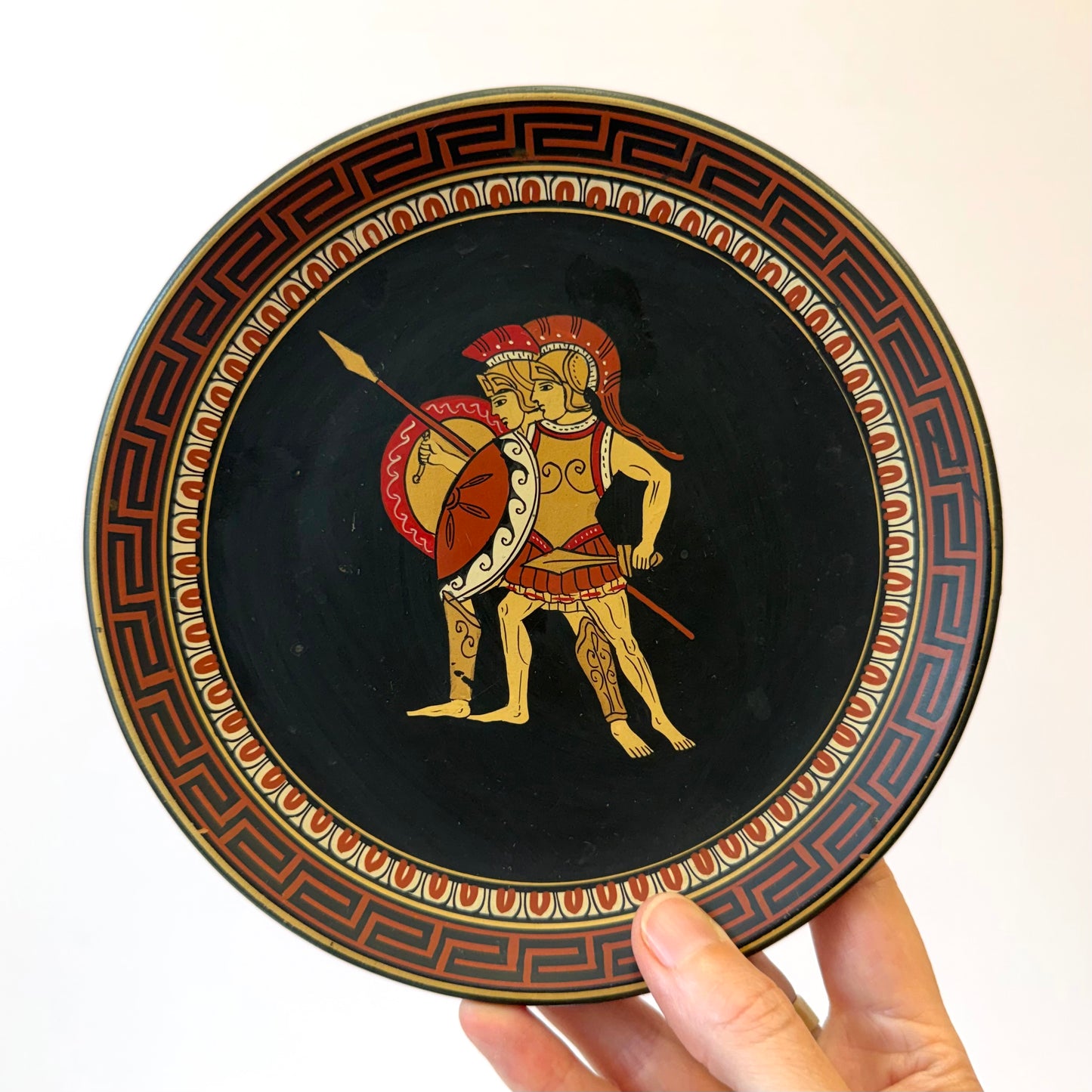Vintage Set of 6 Terracotta Ancient Greek Replica Wall Plates