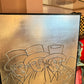 Vintage Art Deco Silver Leaf Tri-Fold Screen Room Divider