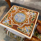 Vintage Hand Painted Brown Ceramic Asian Elephant Plant Stand