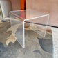 Vintage Lucite Waterfall Side Table
