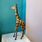 Vintage Leather Giraffe Statue