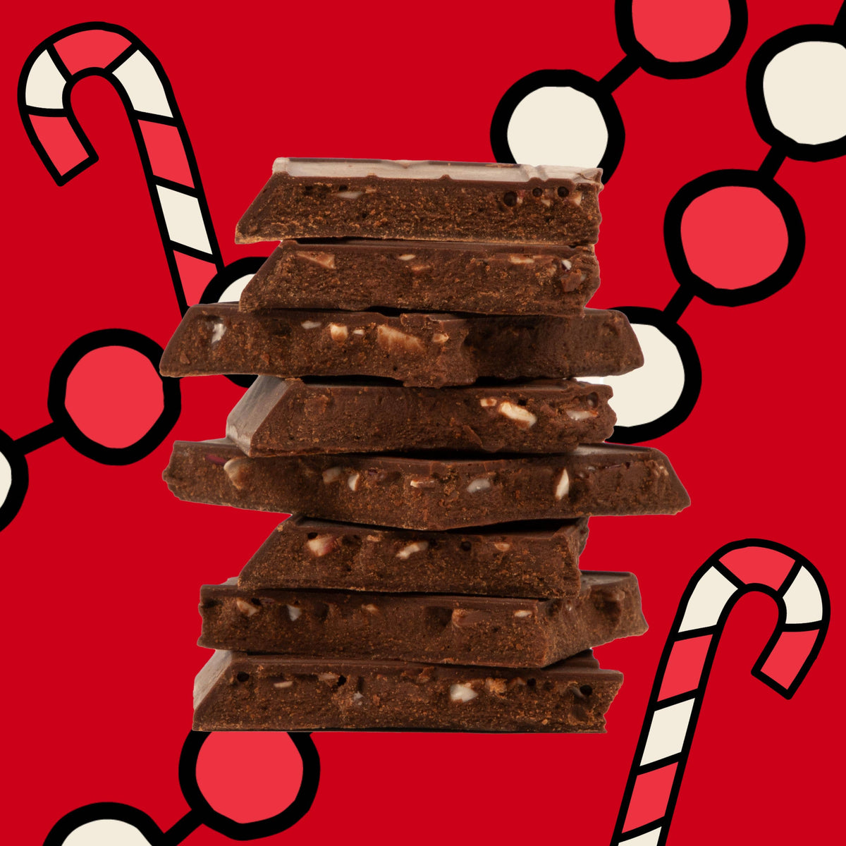 Candy Cane Dark Chocolate Truffle Bar