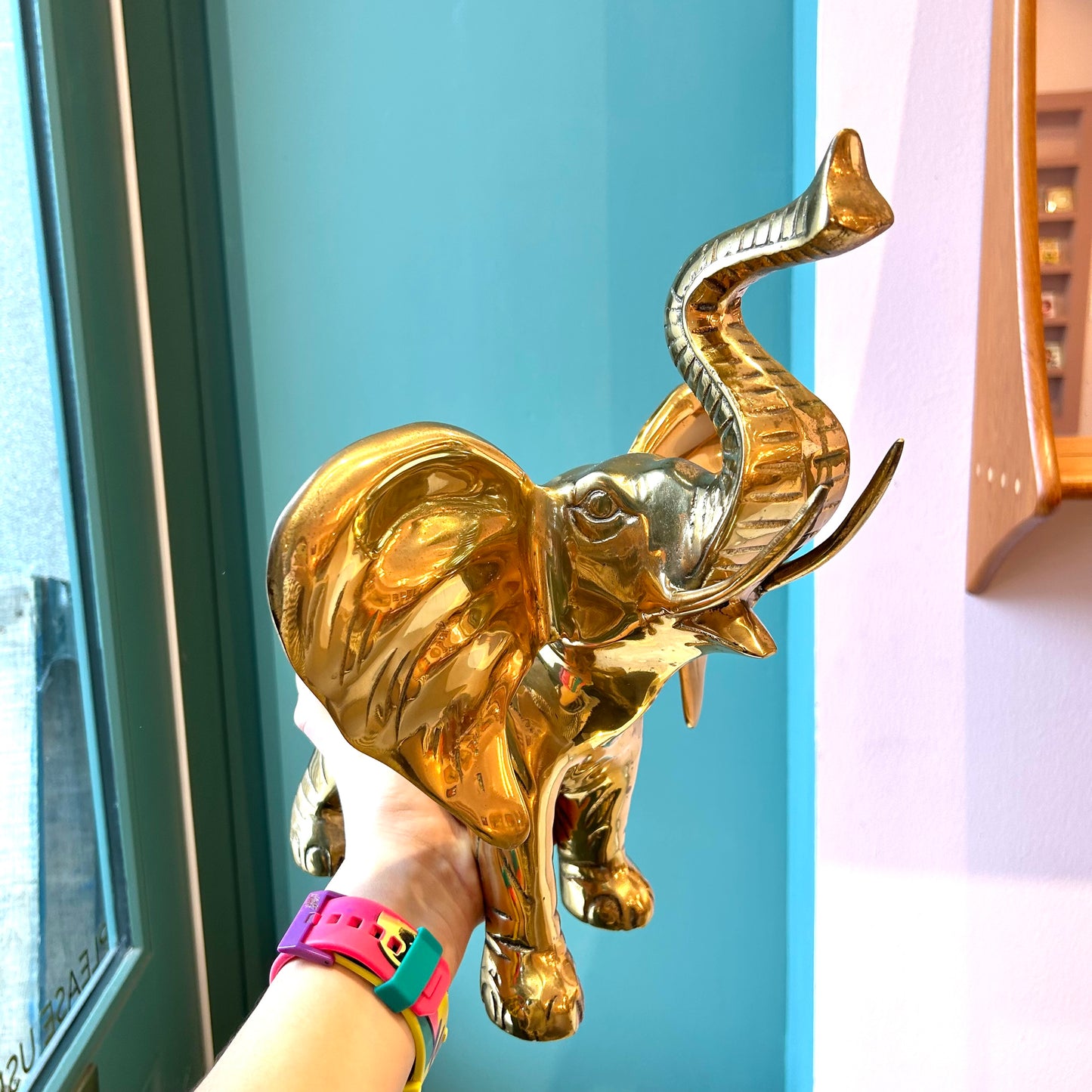 Vintage Brass Elephant Statue