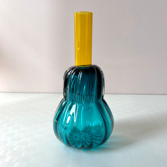 Vintage Glass Jewel Bud Vase By Chatham Glass Co.