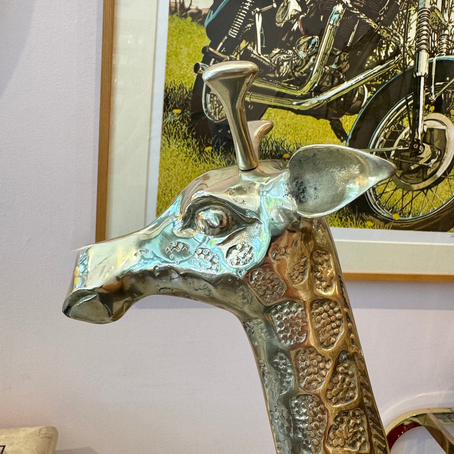 Vintage Extra Large Brass Giraffe 54.5"