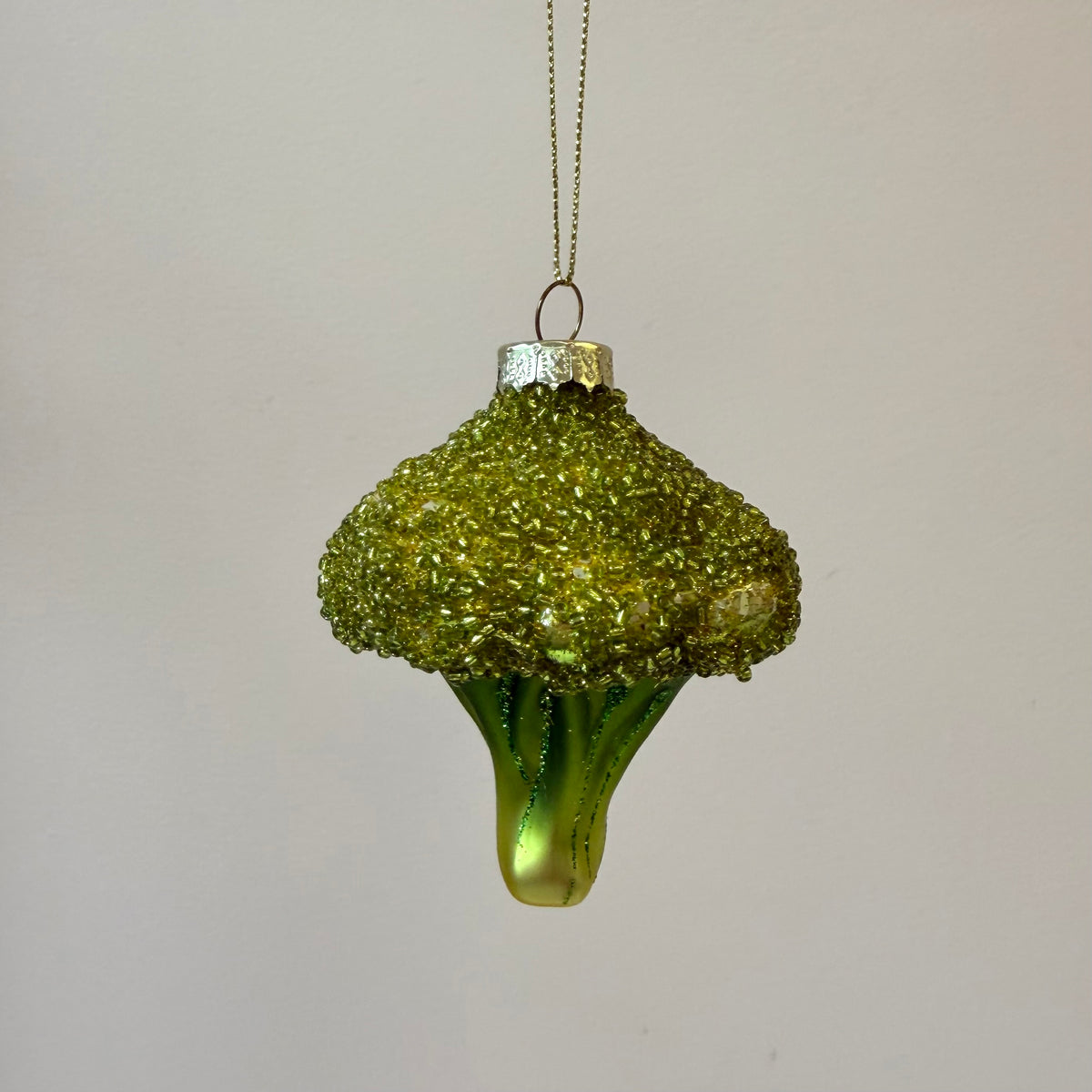Glass Broccoli Ornament