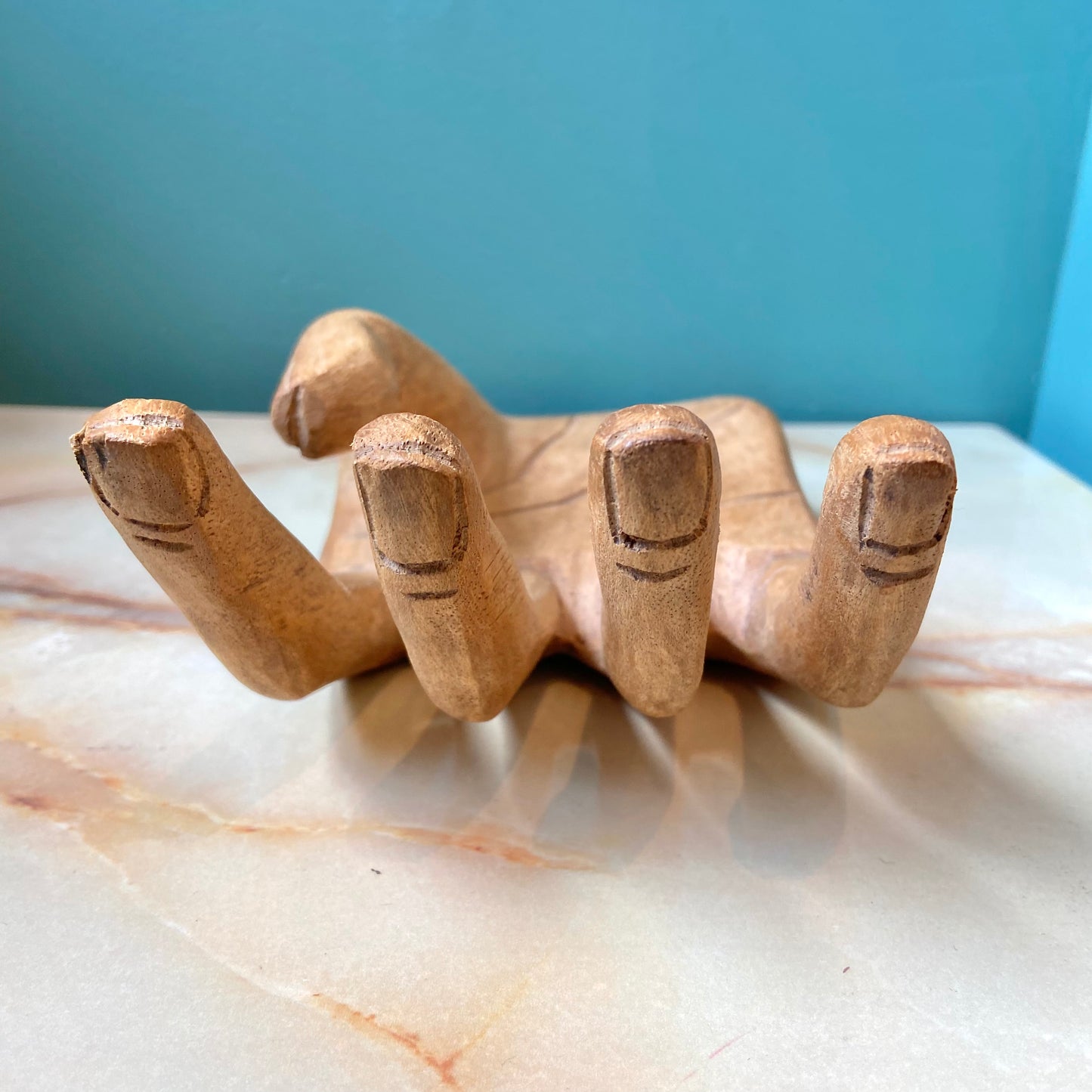 Vintage Decorative Wooden Hand Sculpture
