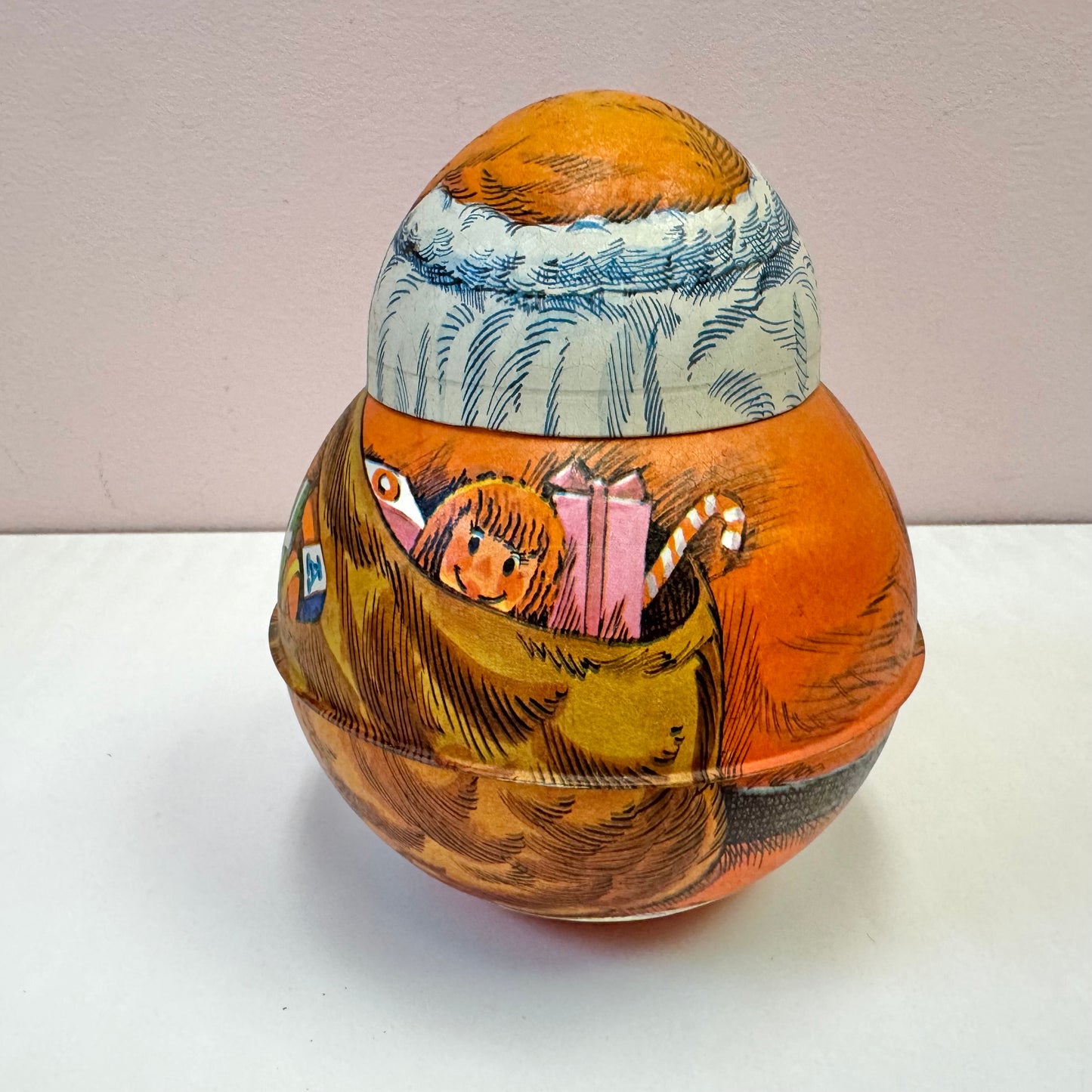 Vintage Roly Poly Collectible Antique Figure Tins by Bristol Ware