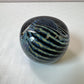 Vintage Black and Blue Striped Murano Glass Paperweight