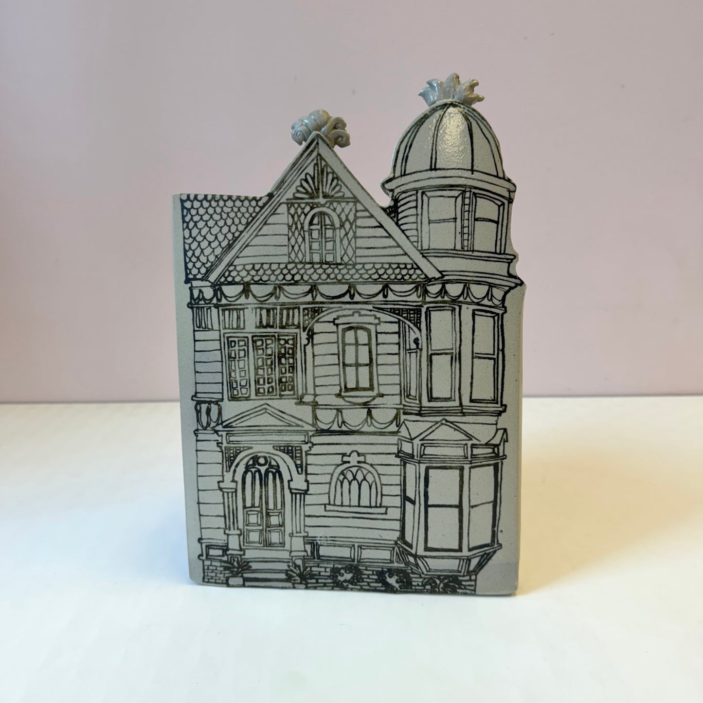 Vintage 1970’s Jon Carlos Lopez Ceramic Victorian House Planter/per item