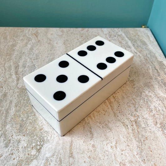 White Small Resin Domino Box