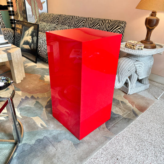 Vintage Red Acrylic Pedestal
