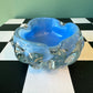 Vintage Blue Bullicante Cased Glass Ashtray/Catchall Bowl
