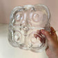 Vintage Lars Hellsten for Skruf Glasbruk "On The Rocks" 4-Section Divided Glass Serving Dish