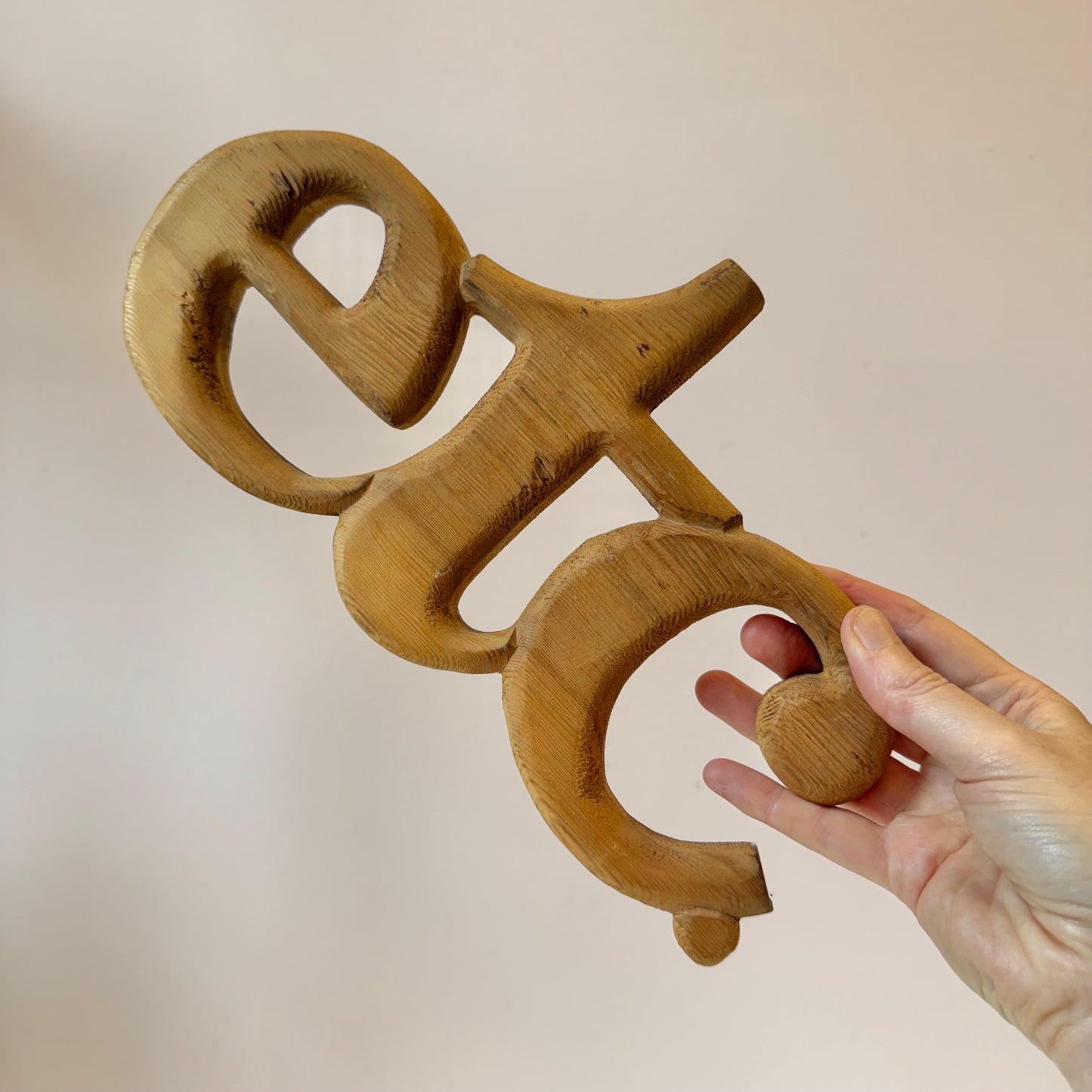 vintage Wooden "etc" Sign