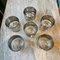 Vintage Set of 6 Dorothy Thorpe Style Silver Fade Cocktail Glasses