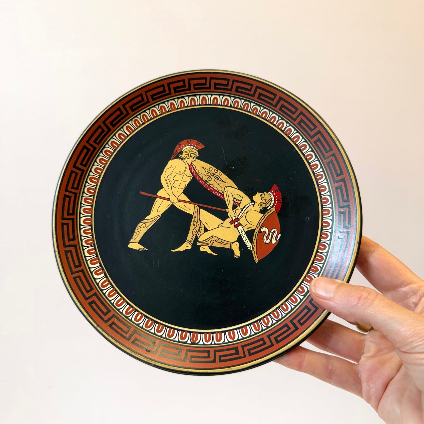 Vintage Set of 6 Terracotta Ancient Greek Replica Wall Plates