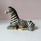 Vintage Paper Mache Zebra Statue