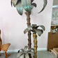 Vintage Tommaso Barbi Style Hollywood Regency Brass Palm Tree Sculpture