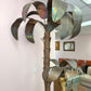 Vintage Tommaso Barbi Style Hollywood Regency Brass Palm Tree Sculpture