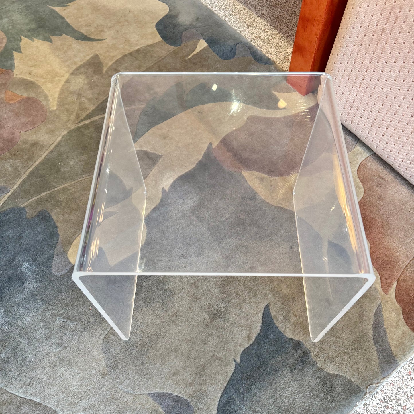 Vintage Lucite Waterfall Side Table