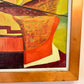 Vintage Signed Original Cubist Oil Painting by Vargas
