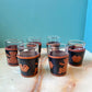 Set of 6 Vintage Leather Shot Glass Holders
