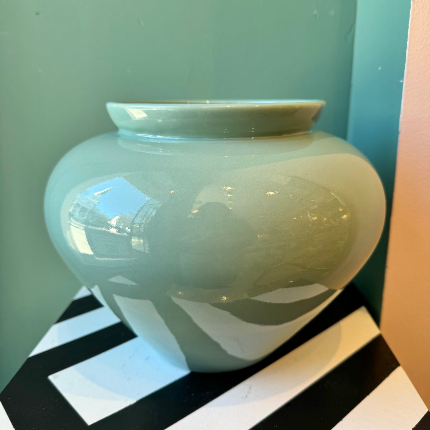 Vintage Haeger Blue Ceramic Vase
