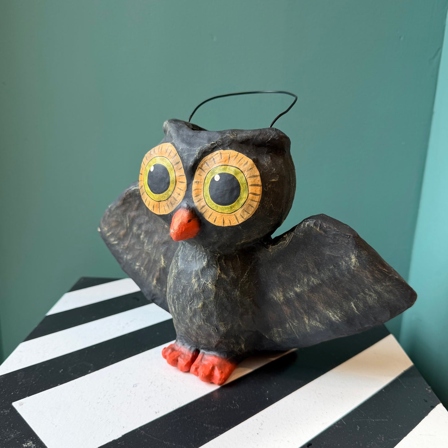 Vintage Inspired Flying Owl Candy Bucket