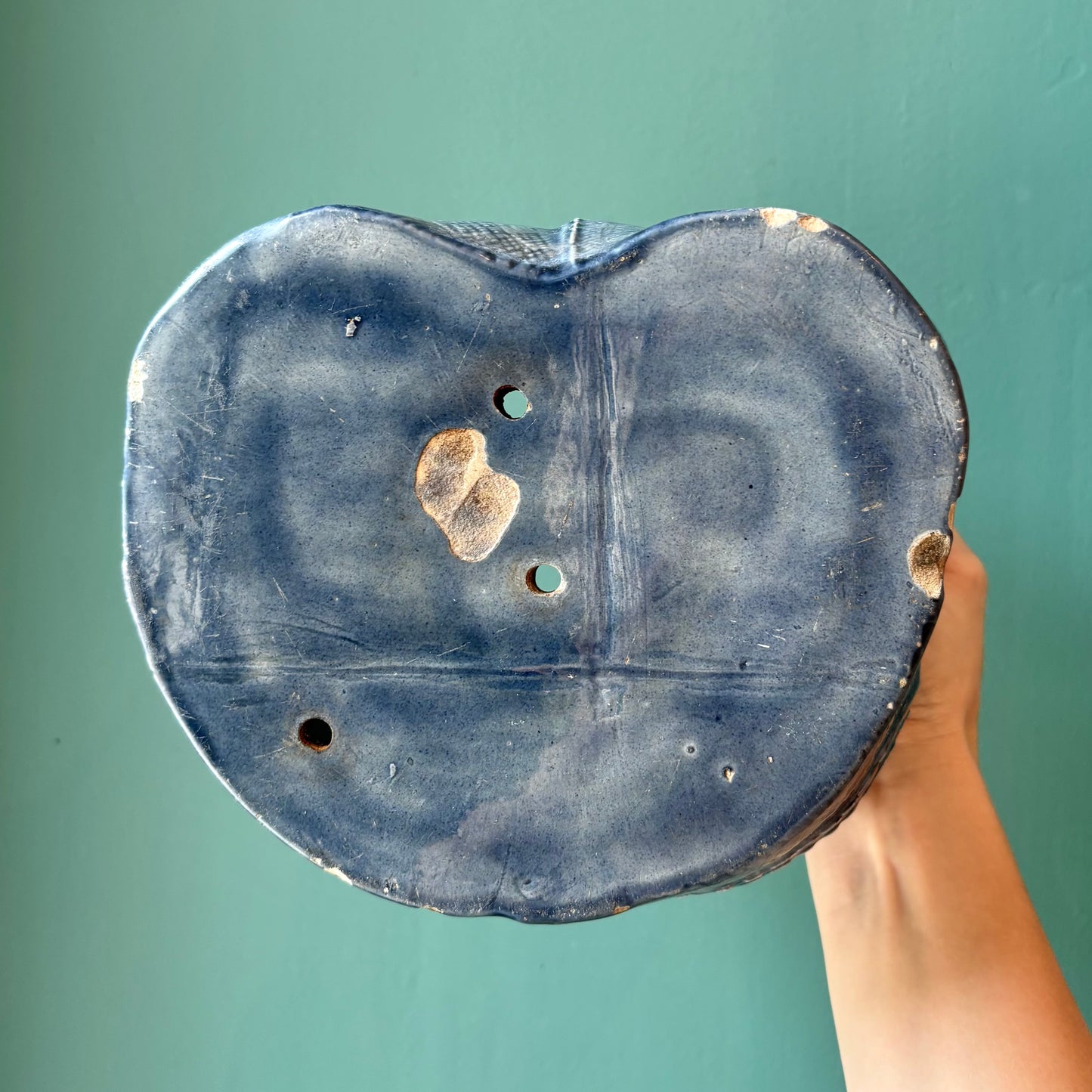 Vintage Ceramic Denim Shorts Planter