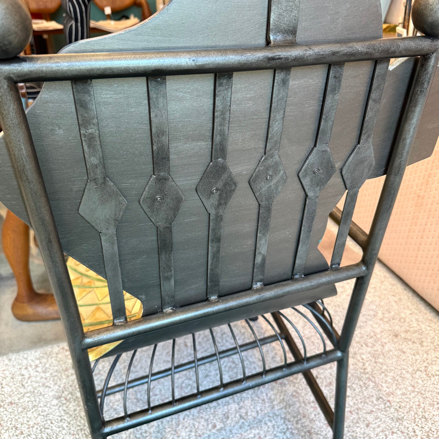 Vintage Hand Crafted Bentwood and Metal Picasso Chair by OLF