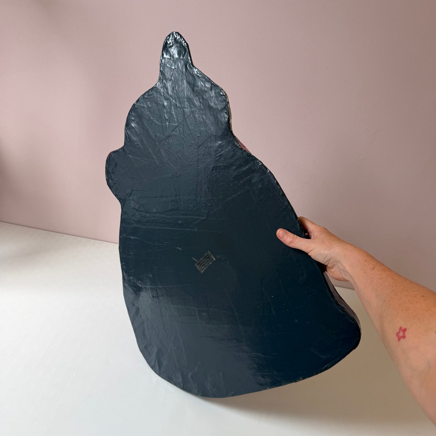 Vintage Large Paper Maché Cat Tray
