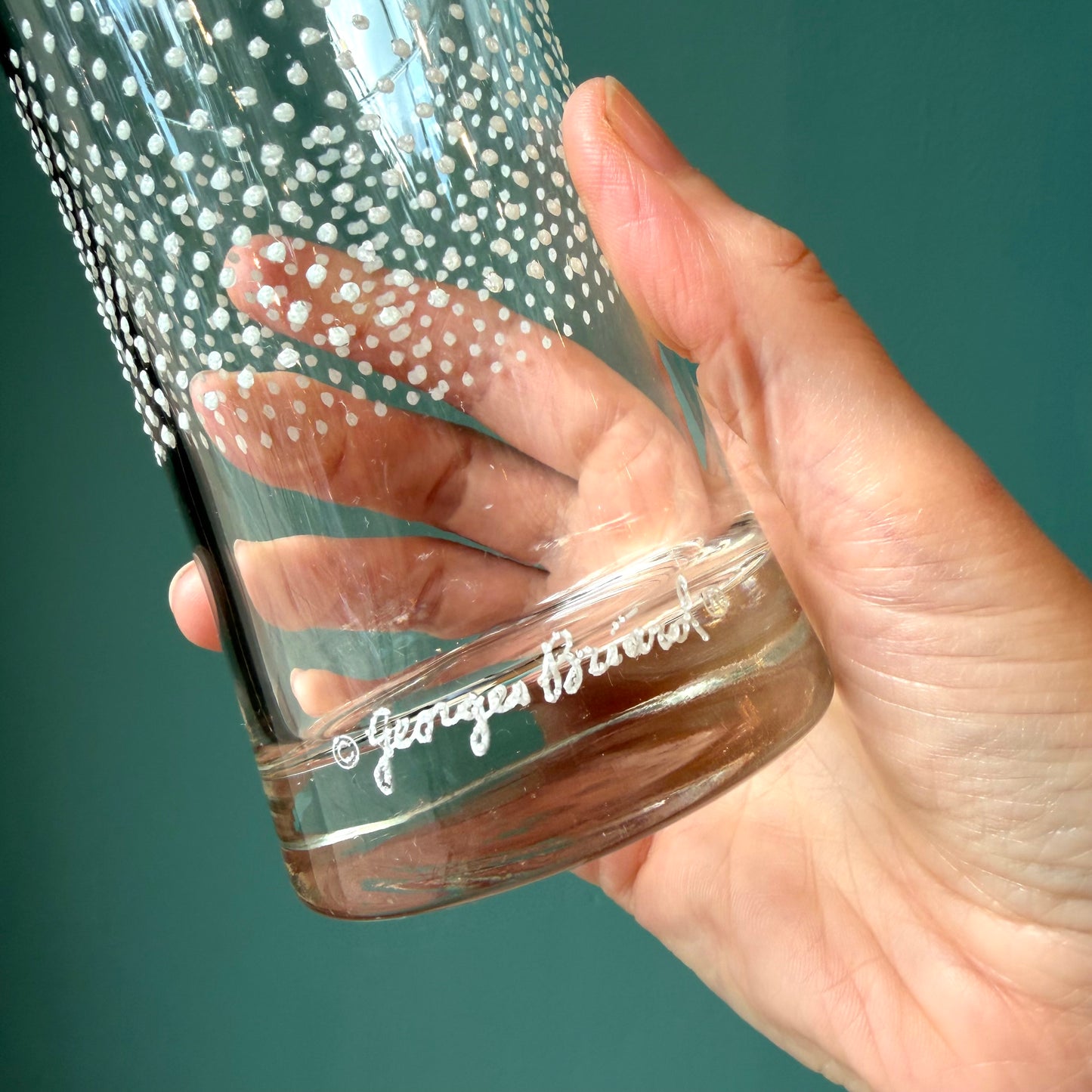 Vintage Mid-Century Georges Briard Highball Textured Dot Glasses - Set of 6 or 5