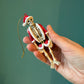 Skeleton Santa Ornament
