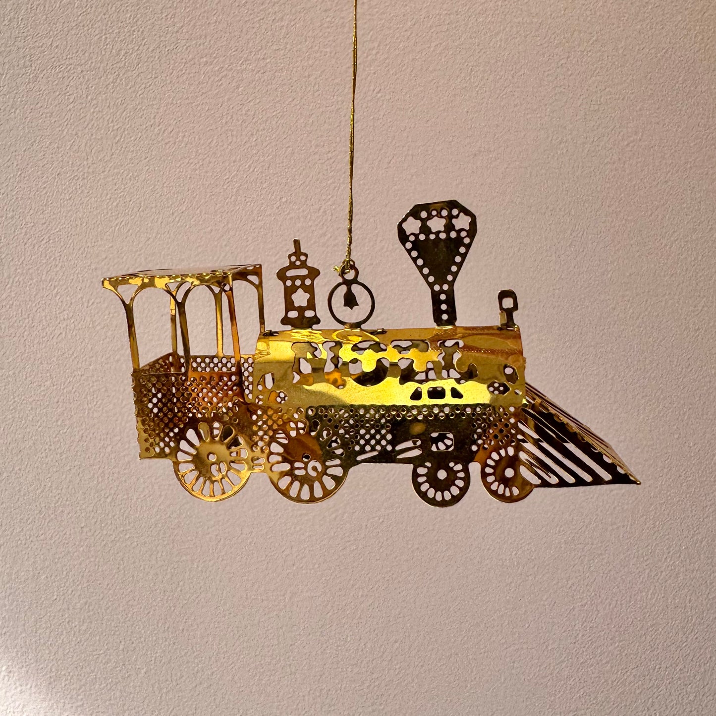 Vintage Tin 'Noel' Train Ornament