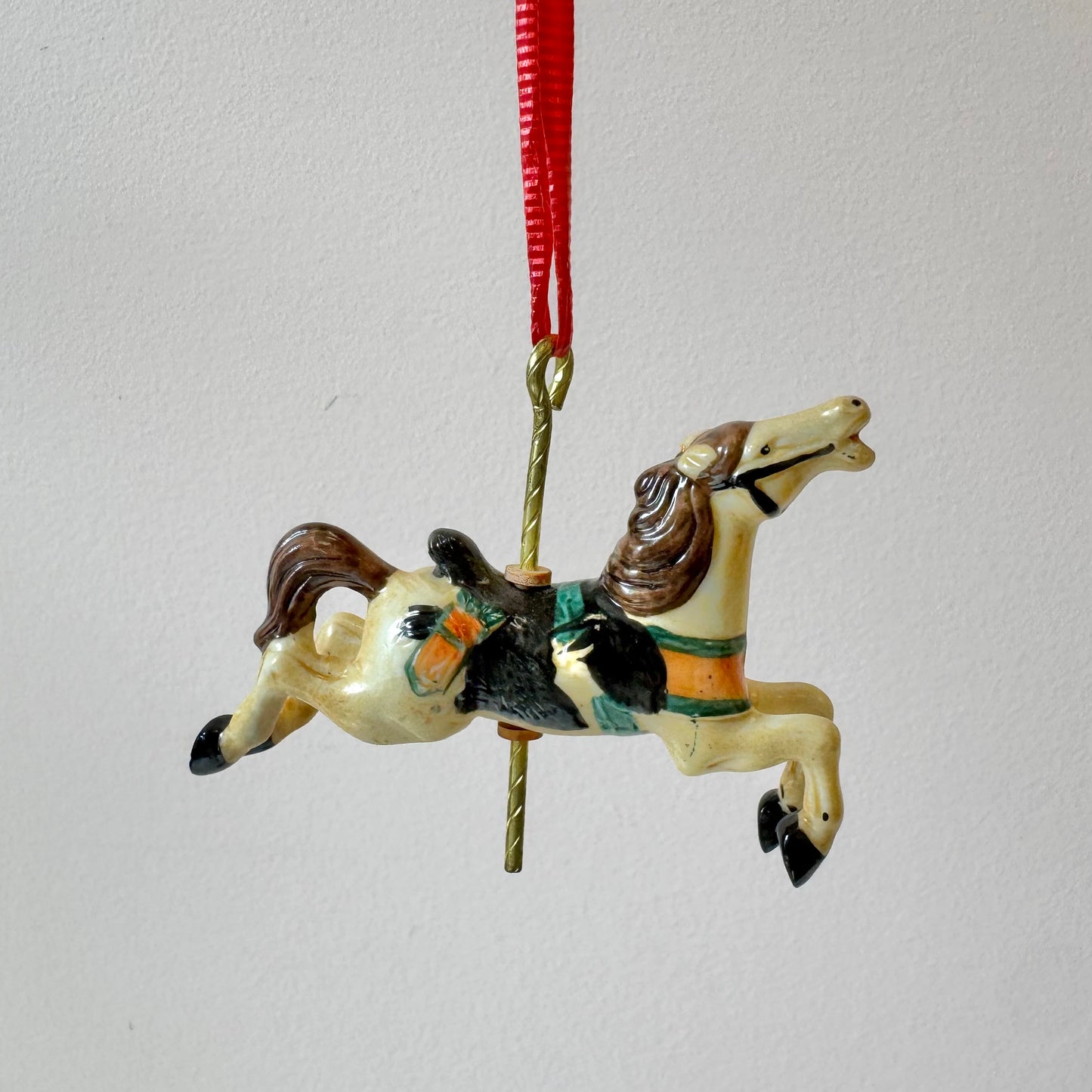 Vintage Carousel Horse Ornament in Box #8