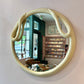 Vintage Circular Cream Swan Mirror